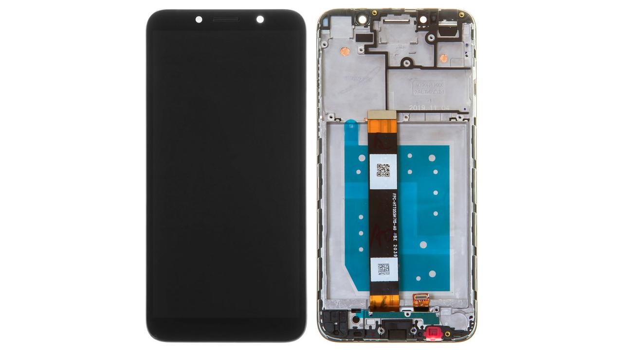 Дисплей (экран) Huawei Y5p 2020 (DRA-LX9) c тачскрином и рамкой, черный - фото 1 - id-p201380016