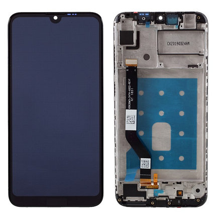 Дисплей (экран) для Huawei Y7 2019 (DUB-LX1) с тачскрином и рамкой, черный, фото 2
