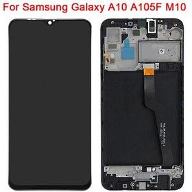 Дисплей (экран) для Samsung Galaxy A10 (A105) с тачскрином и рамкой, черный