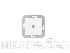 Выключатель 1 клав. (cкрытый, 10А) со световой индикацией, белый, Уют, Bylectrica