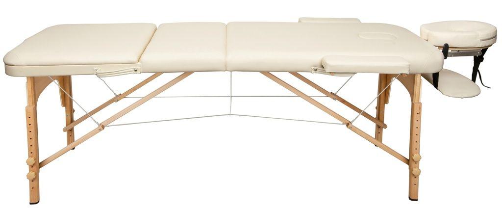 Массажные столы Atlas Sport Массажный стол Atlas Sport 70 см складной 3-с деревянный (бежевый)