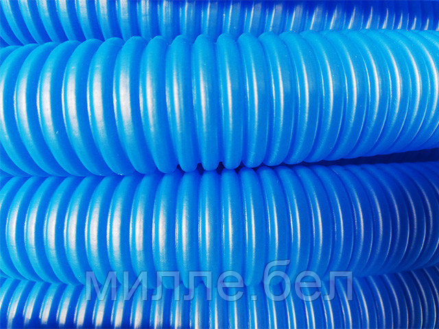 Трубка защитная гофрированная 18/23мм бухта 50м синяя (для 16 трубы) (Пешель для 16 трубы) (AV Engineering) - фото 1 - id-p201384090