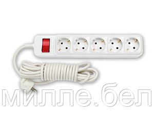 Удлинитель 3,5м ( 5 роз., 2.5кВт, с/з, ПВС 3х0,75 бытовой ) Bylectrica