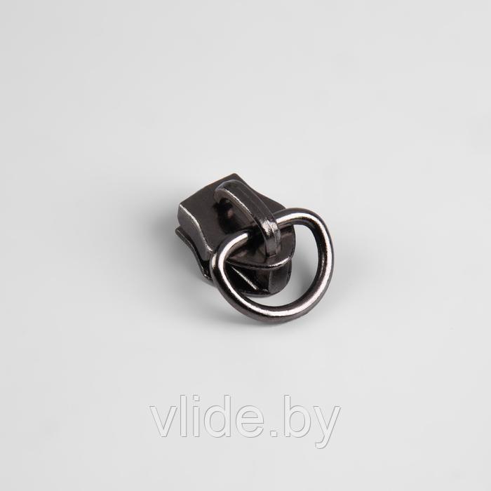 Бегунок для молнии «Спираль», №5, цвет чёрный никель - фото 2 - id-p201402177
