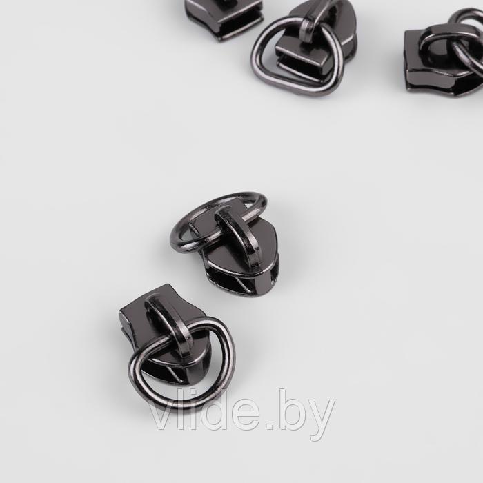 Бегунок для молнии «Спираль», №5, цвет чёрный никель - фото 1 - id-p201402177