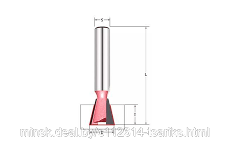 Фреза "Ласточкин хвост" угол 14° D=12.7x12.7x48 S=8 Z2 PROCUT INDUSTRIAL - фото 2 - id-p201388578