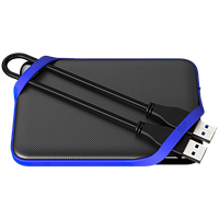 SILICON POWER External HDD Armor A62 Game Drive 2TB, USB 3.2 Gen 1, Black/Blue, Shockproof, Water-resistant