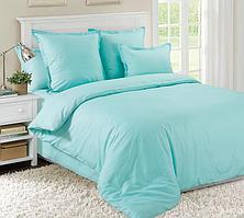 Простыня из сатина без резинки 220х214 цвет ментол