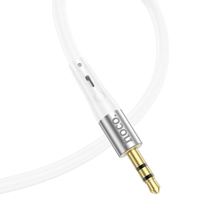 Аудио-кабель AUX Hoco UPA22, длина 1 метр (Белый) - фото 3 - id-p201403527