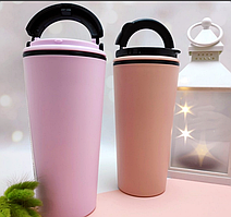 Персональный стакан тамблер для кофе Wowbottles и других напитков /Кофейная крышка с клапаном и ручкой, 350 мл