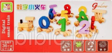 Детский деревянный паровозик цифры VT19-20110 игрушки для малышей - фото 2 - id-p201414844