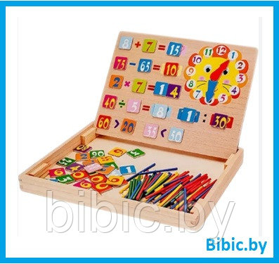 Детский набор для счета Цифры MB-015 шнуровка, арифметические счеты, магнитные цифры, деревянные игрушки