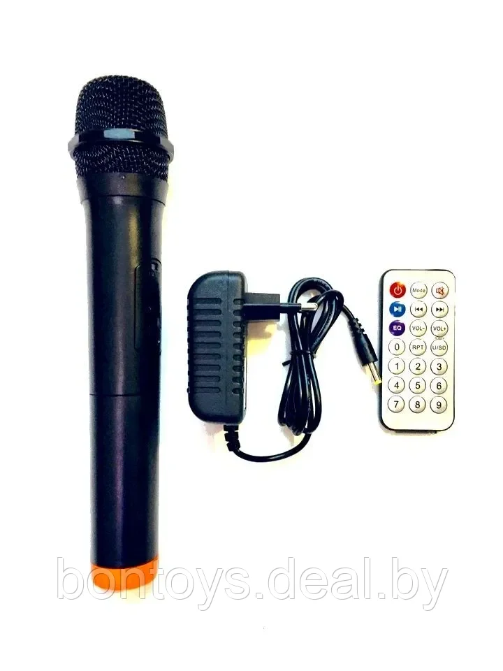 Портативная колонка DIGIVOLT DG-1008 с беспроводным микрофоном для караоке LED подсветка - фото 3 - id-p201414884
