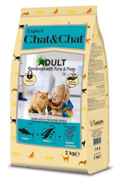 Сухой корм для кошек Chat&Chat Expert (тунец, горох) 2 кг - фото 1 - id-p199872817
