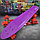 Скейтборд Пенни Борд (Penny Board) однотонный, матовые колеса 2 дюйма (цвет микс), до 60 кг.  Розовый, фото 3