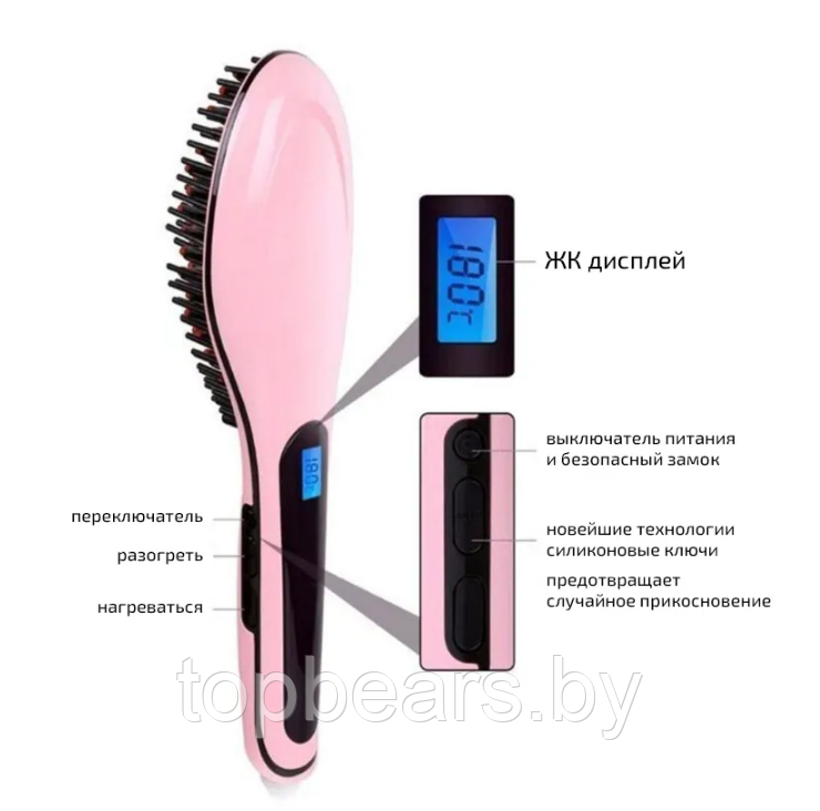 Расчёска для выпрямления волос Fast Hair Straightener HQT 906 - фото 10 - id-p181140233