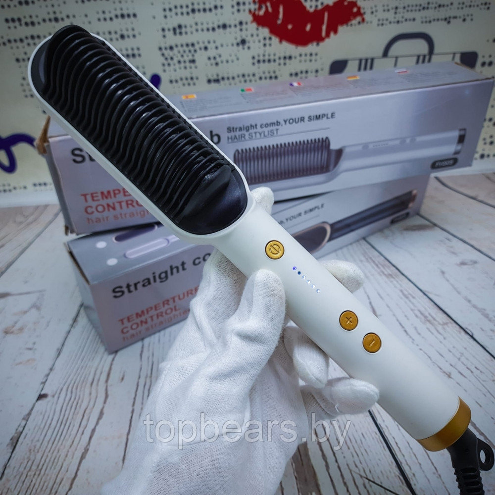 Электрическая расческа - выпрямитель Straight comb FH909 с турмалиновым покрытием, утюжок, 6 температурных - фото 7 - id-p179743776