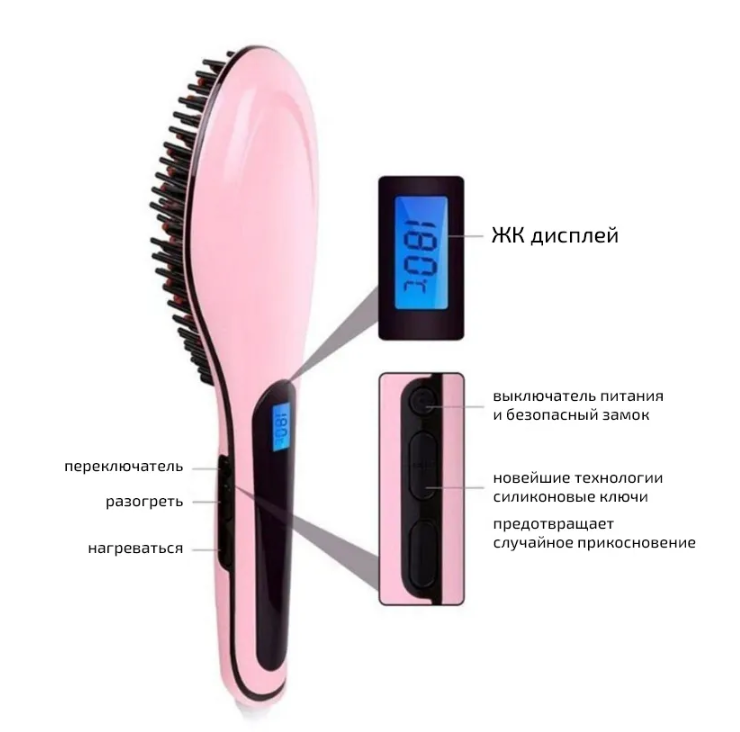 Расчёска для выпрямления волос Fast Hair Straightener HQT 906 - фото 10 - id-p109394392