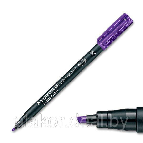 Маркер перманентный STAEDTLER Lumocolor 314, B, фиолетовый, 1-2.5мм - фото 2 - id-p201425630