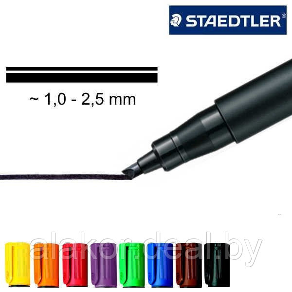 Маркер перманентный STAEDTLER Lumocolor 314, B, фиолетовый, 1-2.5мм - фото 3 - id-p201425630