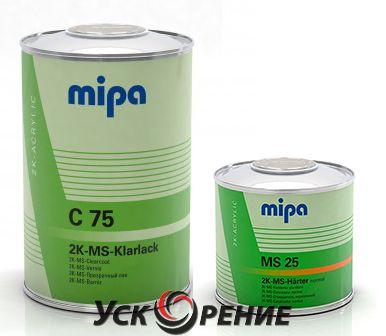 MIPA 232410000 + 237400000 C 75 2K-MS-Klarlack Лак акриловый с отвердителем нормальным MS 25 2K-MS-Harter 1,5л