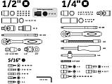 Универсальный набор инструментов PRO Startul PRO-094L (94 предмета), фото 2