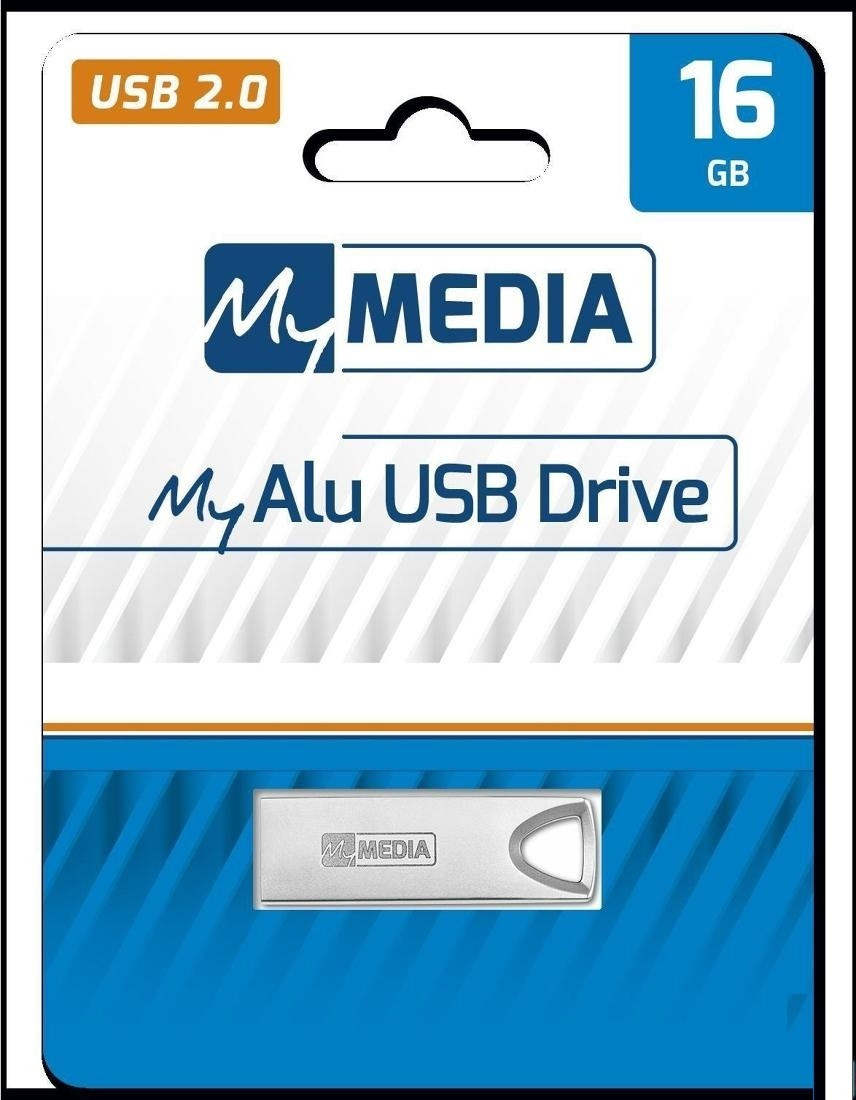 USB флеш-накопитель 16GB USB 2.0 MyMedia MyAlu, арт.69272 - фото 1 - id-p201433997