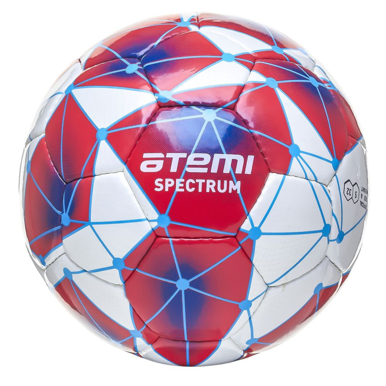Мяч футбольный Atemi SPECTRUM, PU, бел/сине/красный, р.5 - фото 1 - id-p201434601
