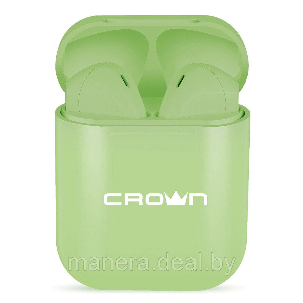 Наушники беспроводные Crown CMTWS-5005, зеленые