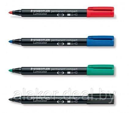 Набор маркер перманентных STAEDTLER Lumocolor 342 WP4, 4 цвета, 1-2мм - фото 3 - id-p201434739