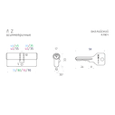 Цилиндровый механизм ЕСО Z Л 90 CP(50х40) (ключ/ключ) Нора-М, фото 2