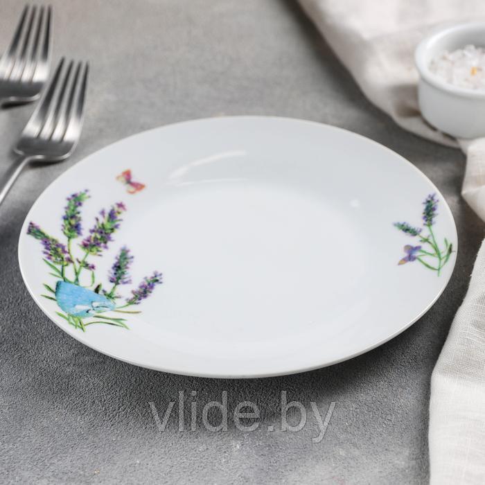 Тарелка пирожковая Доляна «Лаванда», d=17,5 см, цвет белый - фото 2 - id-p201442819