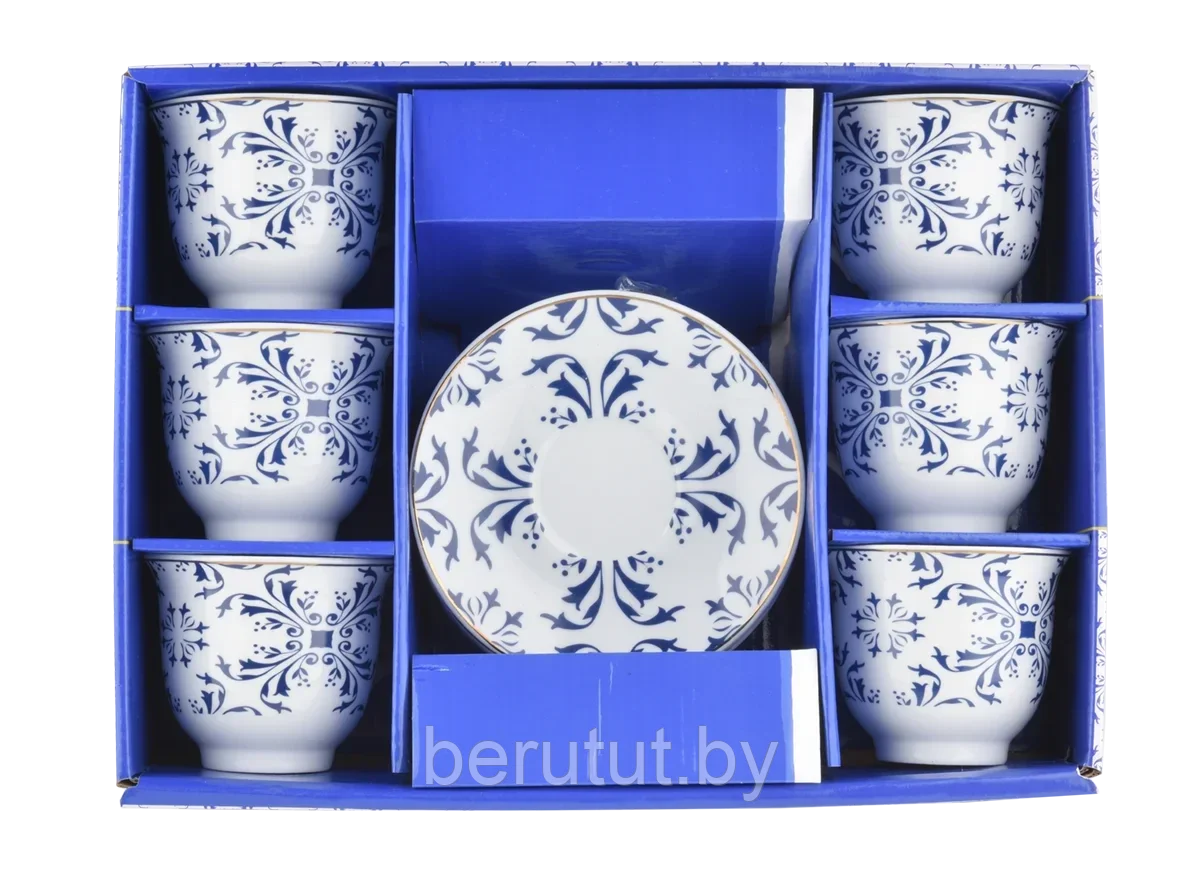 Чайный набор фарфоровый 220 мл 6 персон Bekker - фото 2 - id-p201447899