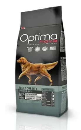 Сухой корм для собак Optimanova Adult Obesity Chicken&Rice 12 кг (1545) - фото 1 - id-p201447612