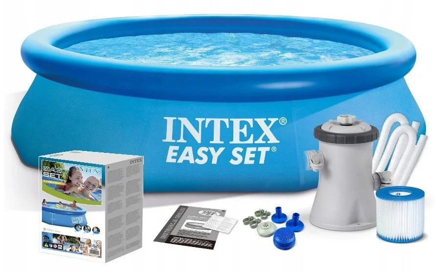 Надувной бассейн Intex Easy Set Pool 244см x 61см с фильтр-насосом 1250 л/ч, арт. 28108