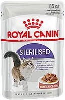 "Royal Canin" Sterilised Пауч для взрослых стерилизованных кошек Мелкие кусочки в соусе 85г