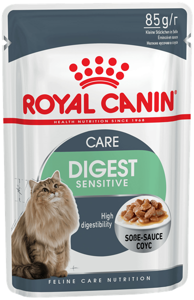 "Royal Canin" Digest sensitive Пауч для взрослых кошек Мелкие кусочки в соусе 85г - фото 1 - id-p201450415