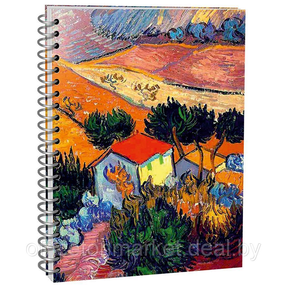 Скетчбук "Ван Гог. Пейзаж с домом и пахарем", А5, 100 листов - фото 1 - id-p201450987