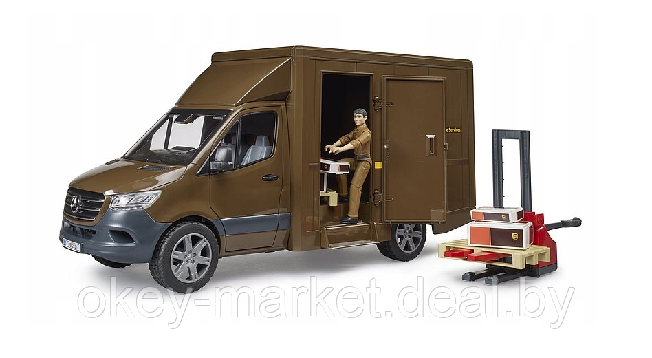 Игрушка Фургон MB Sprinter UPS с фигуркой Bruder 02678 - фото 4 - id-p201453209