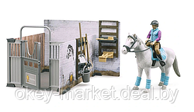 Игрушка Bruder конюшня с лошадью и фигуркой 62506