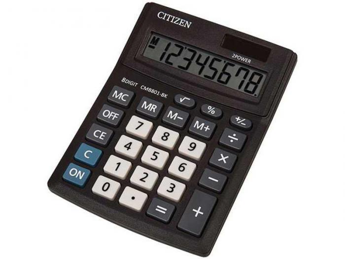 Настольный бухгалтерский калькулятор Citizen Business Line CMB801-BK двойное питание