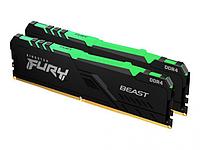 Модуль памяти Kingston Fury Beast RGB DDR4 DIMM 3733Mhz PC29800 CL19 - 16Gb Kit (2x8Gb) KF437C19BBAK2/16