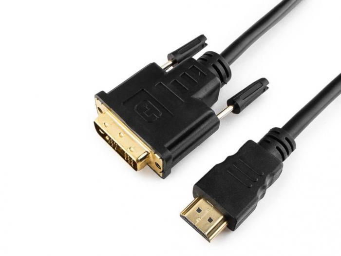 Gembird Cablexpert HDMI-DVI 19M/19M Single Link 0.5m Black CC-HDMI-DVI-0.5M - фото 1 - id-p201285535