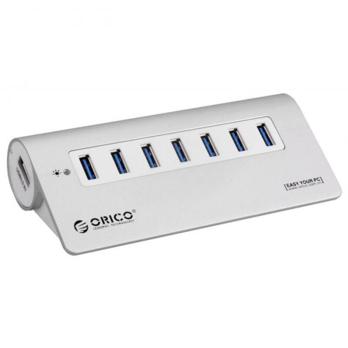 Хаб USB Orico M3H7-SV 7-Ports Silver
