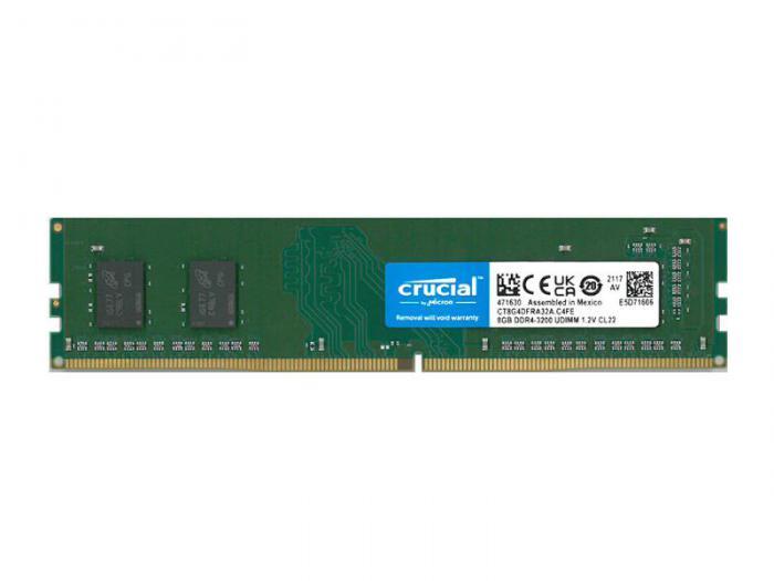 Модуль памяти Crucial DDR4 DIMM 3200MHz PC4-25600 CL22 - 8Gb CT8G4DFRA32A - фото 1 - id-p199876470