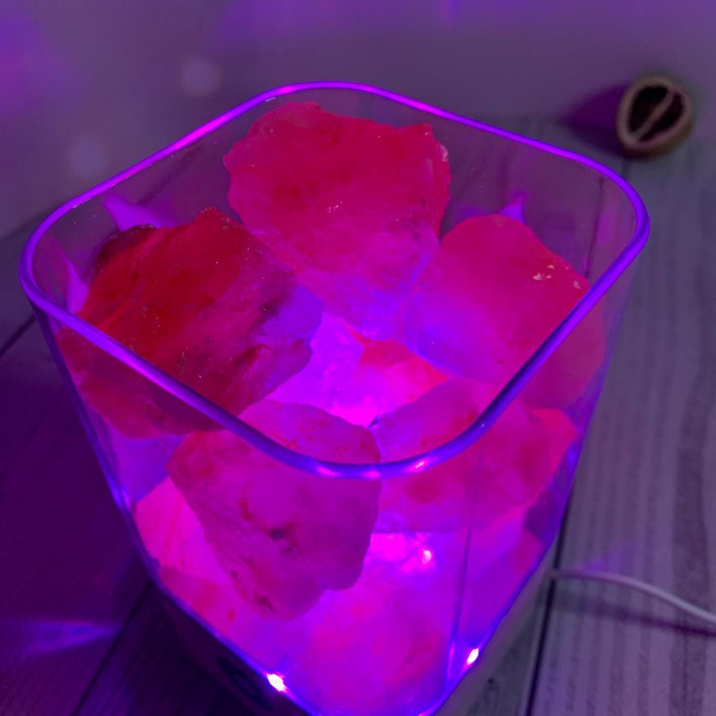 Соляной ионизирующий светильник-ночник «Crystal Salt Lamp» с розовой гималайской солью 0,62 кг - фото 6 - id-p201460442