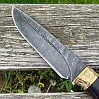Нож разделочный в кожаном футляре Кизляр России Дамасская сталь Сафари, фото 10