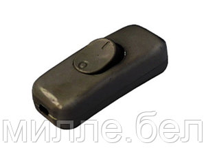Выключатель на шнур 6А 250В черный, BYLECTRICA (однополюсный)