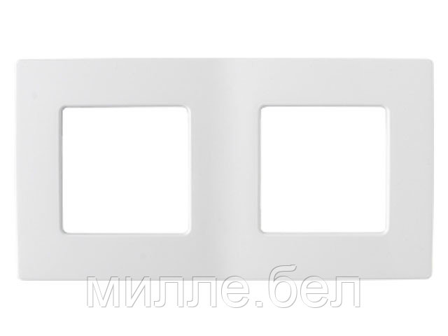 Рамка 2-местная белая, Мастер, BYLECTRICA (153х80х8,5 мм) - фото 1 - id-p201461669