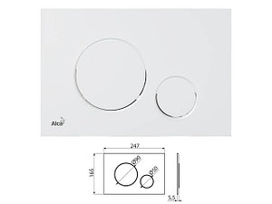 Кнопка управления для систем инсталляции (бело-матовая), Alcaplast